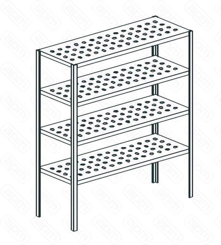 СТЕЛЛАЖ ПЕРФОРИРОВАННЫЙ APACH CHEF LINE LSTP18-176