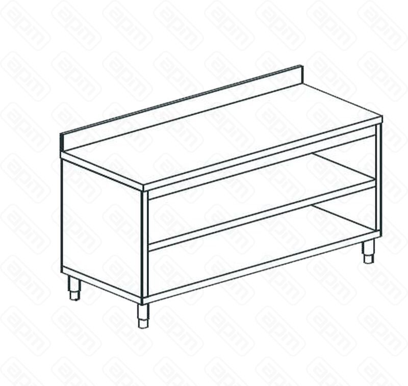 СТОЛ ПРОИЗВОДСТВЕННЫЙ ЗАКРЫТЫЙ С 3-Х СТОРОН APACH CHEF LINE LWC714SH2U